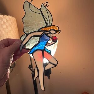 Handmade stained glass fairy angel artwork